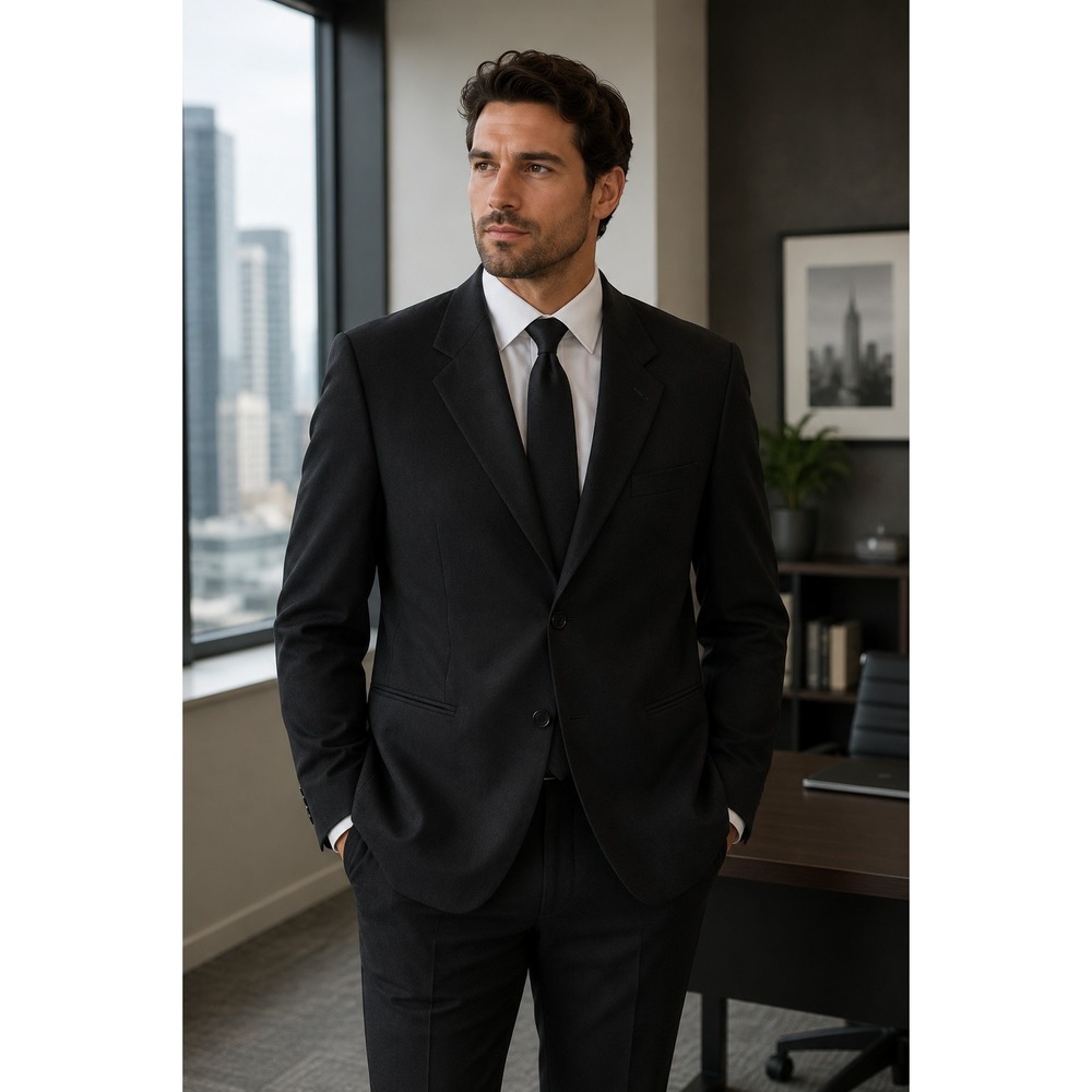 MARIO ZEGNA Vintage Men's Black 100% Cashmere Blazer Jacket Size 50 -2039